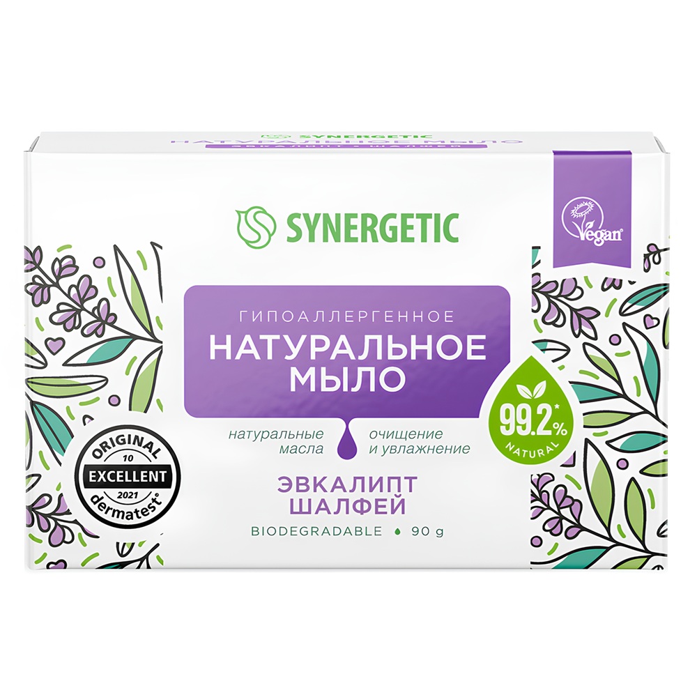 Мыло туалетное Synergetic Эвкалипт и шалфей 90 г