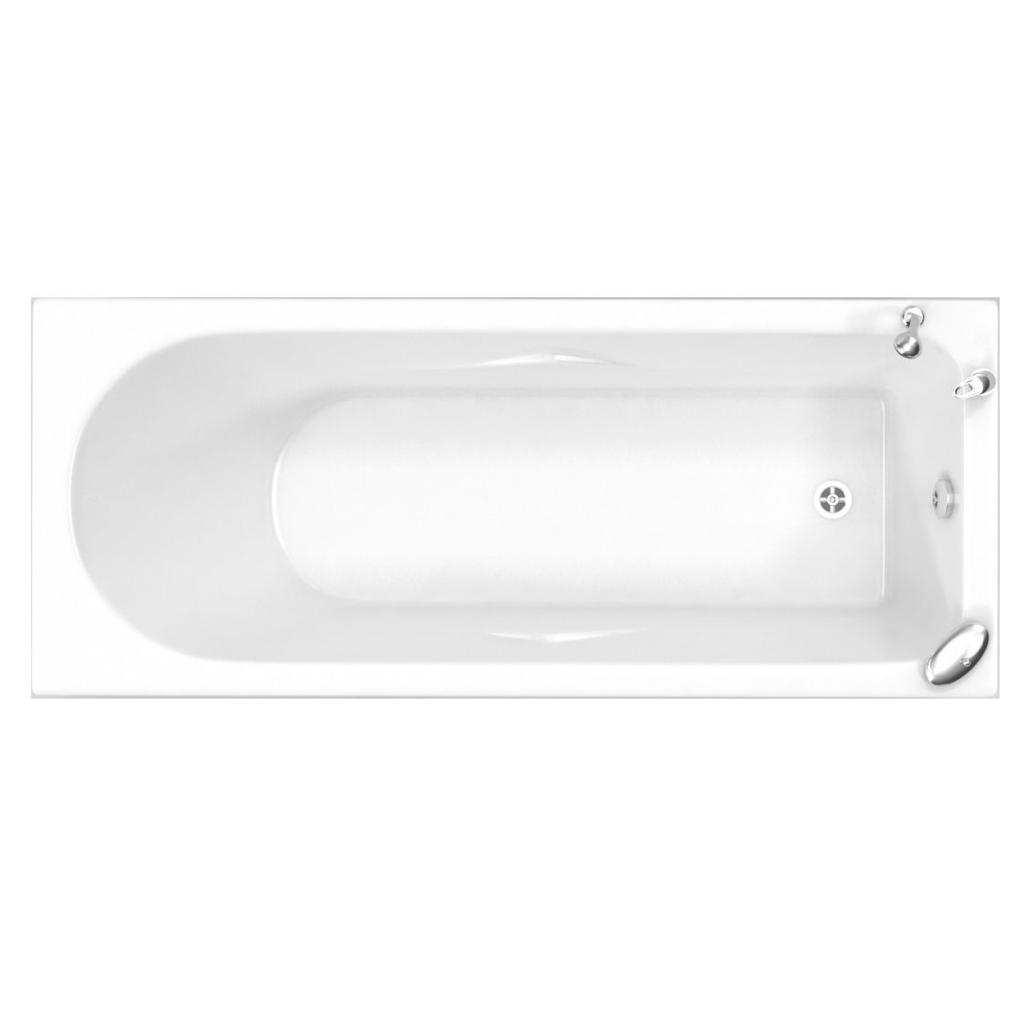 Ванна акриловая BellSan Тора 170 170х75 см каркас, слив-перелив