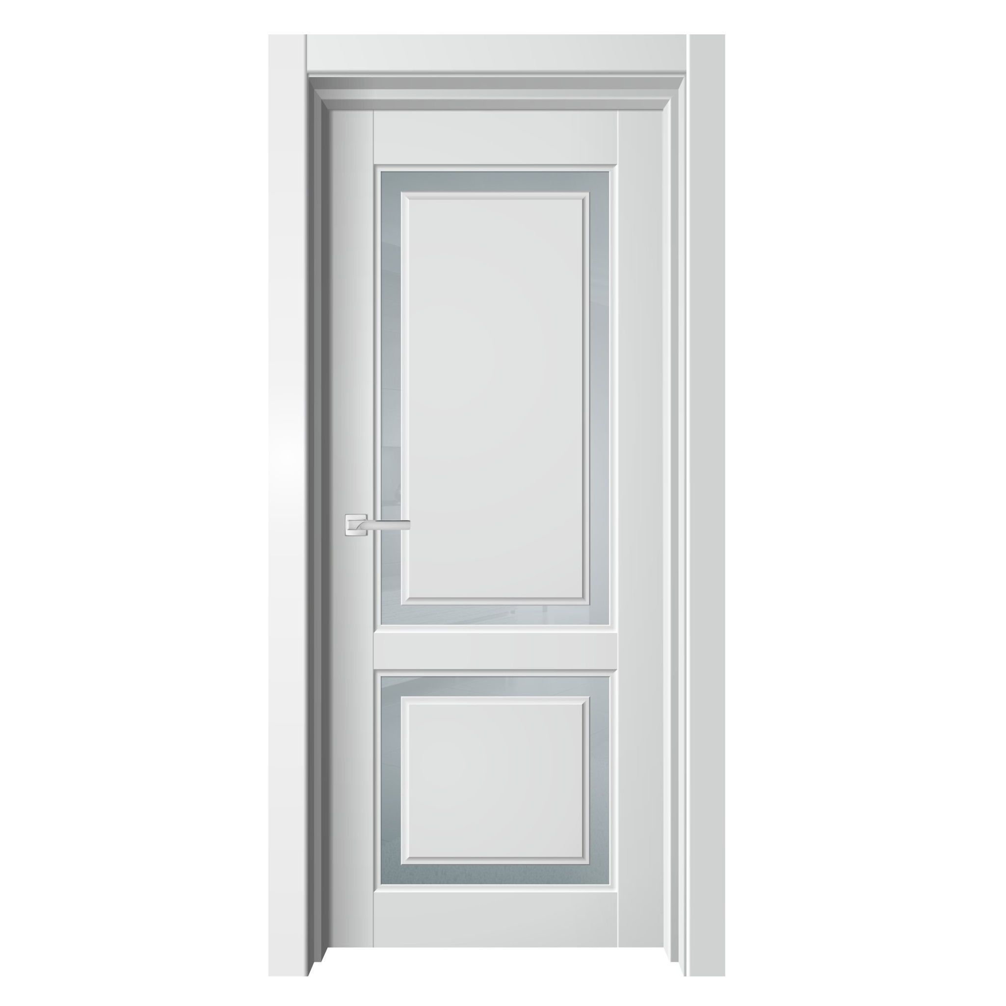 Дверь межкомнатная 900х2000 мм Sky ДО ПВХ белый бархат сатин