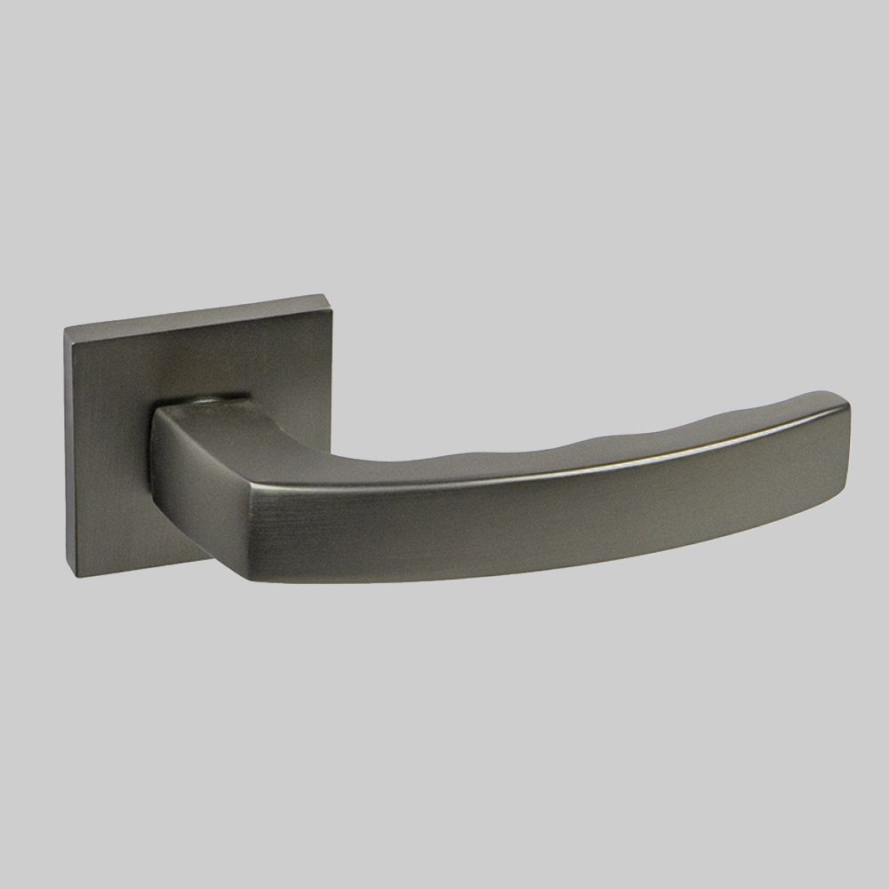 Ручка дверная Dенали light Винсон мат черный никель квадратная розетка