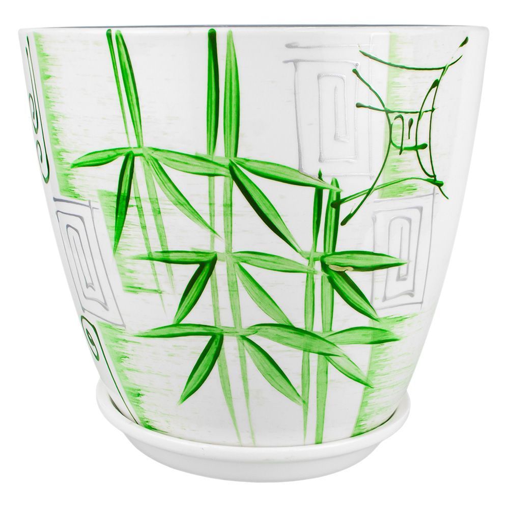 Горшок цветочный Бутон Бамбук бежевый 18 см 3,2 л