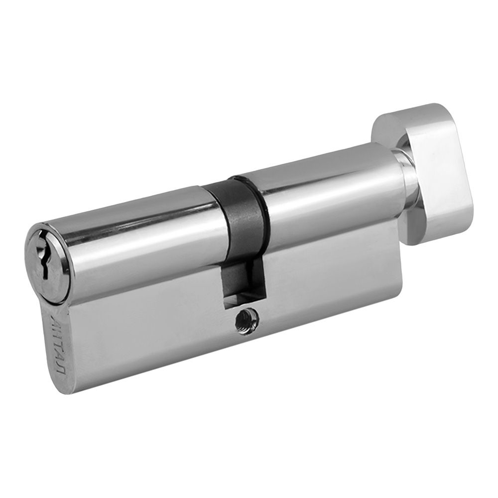 Механизм цилиндровый 80 мм с вертушкой Антал МЦ 80-N-V хром 6 ключей