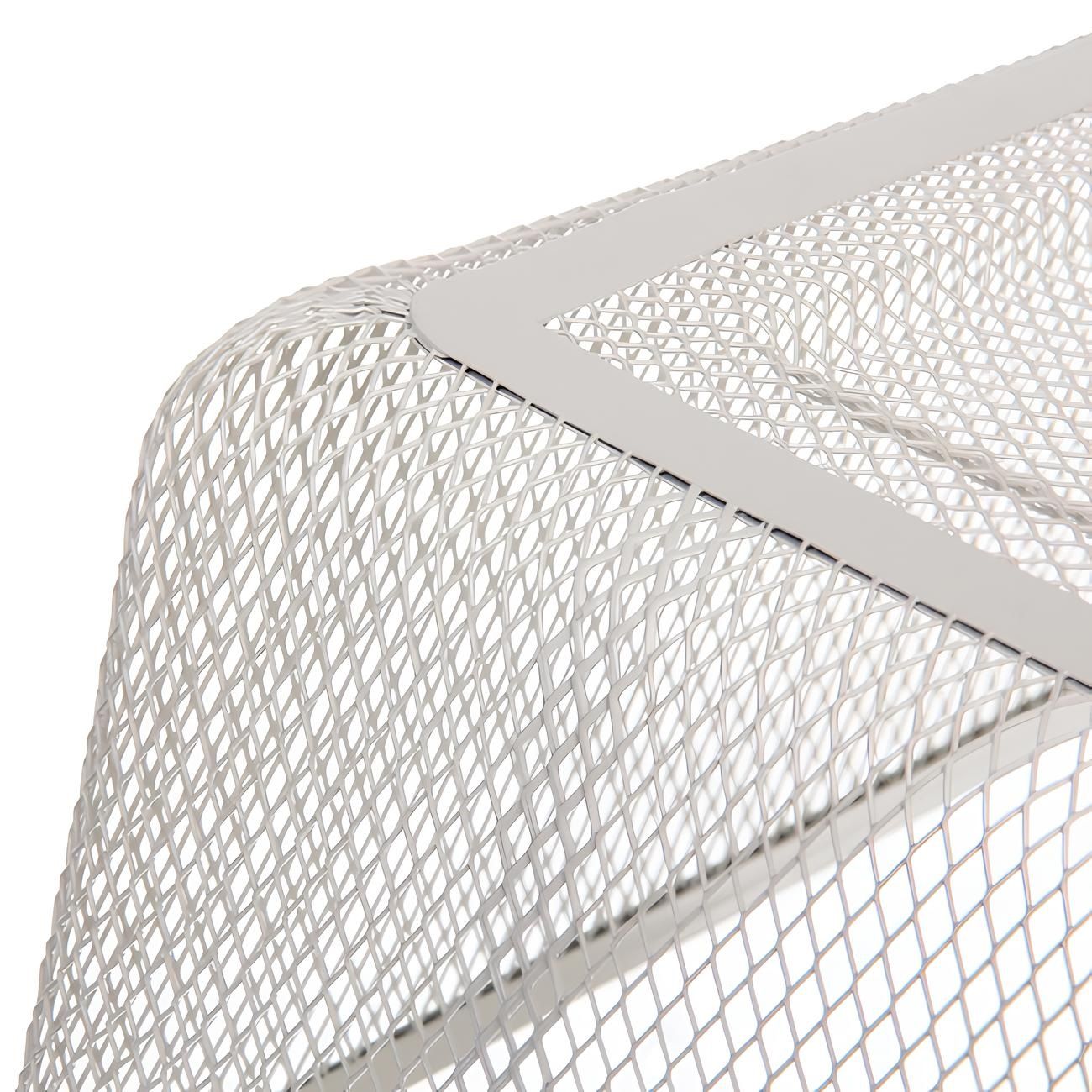 Корзина для хранения Фарго 21,5х15,5х35 см белая металлическая с деревянными ручками