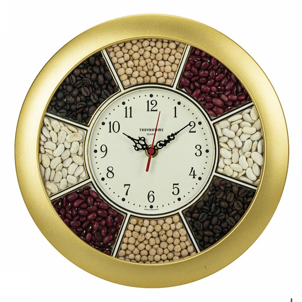 Часы настенные Тройка 11171141, круг 290мм, золото, Специи