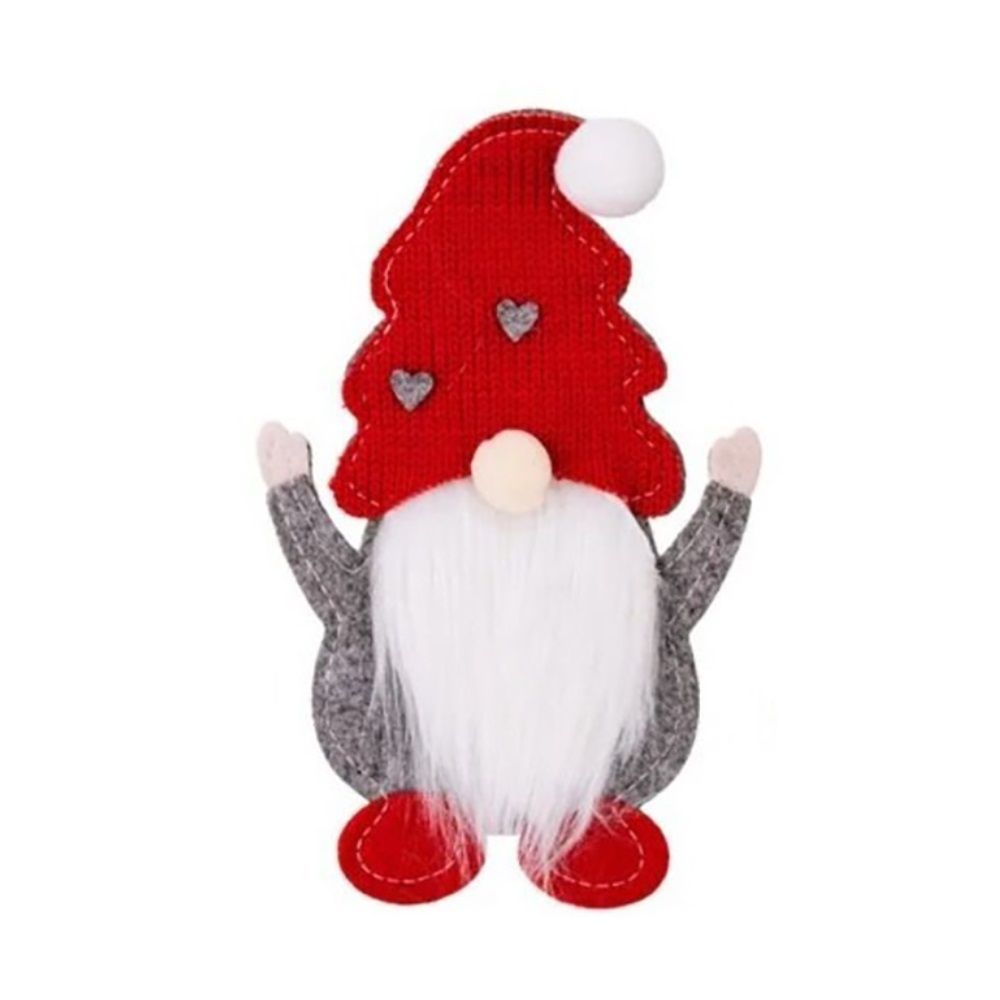 Украшение новогоднее для столовых приборов Гном 17х11 см микс 10123-0271