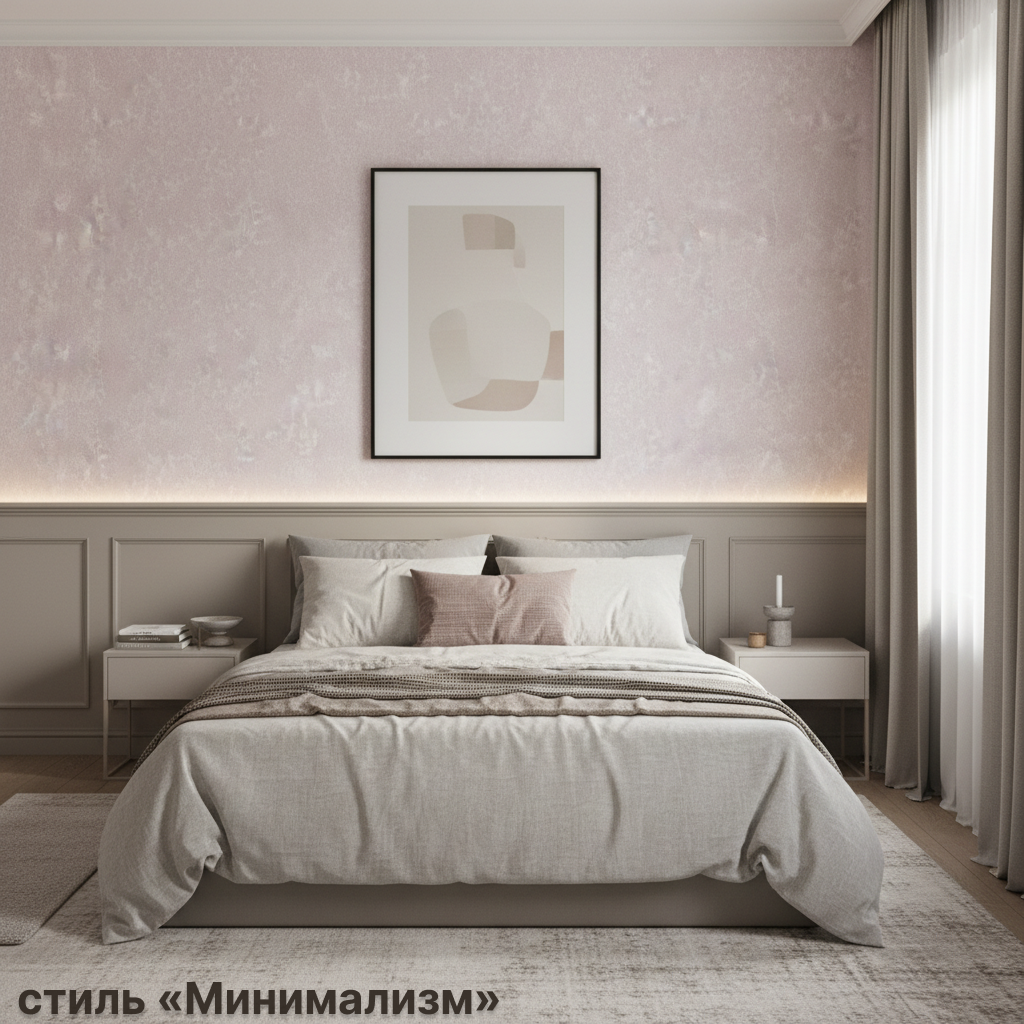 Обои Green Walls Королит С50А 5051 03 пудровые штукатурка 1,06х10,05 м