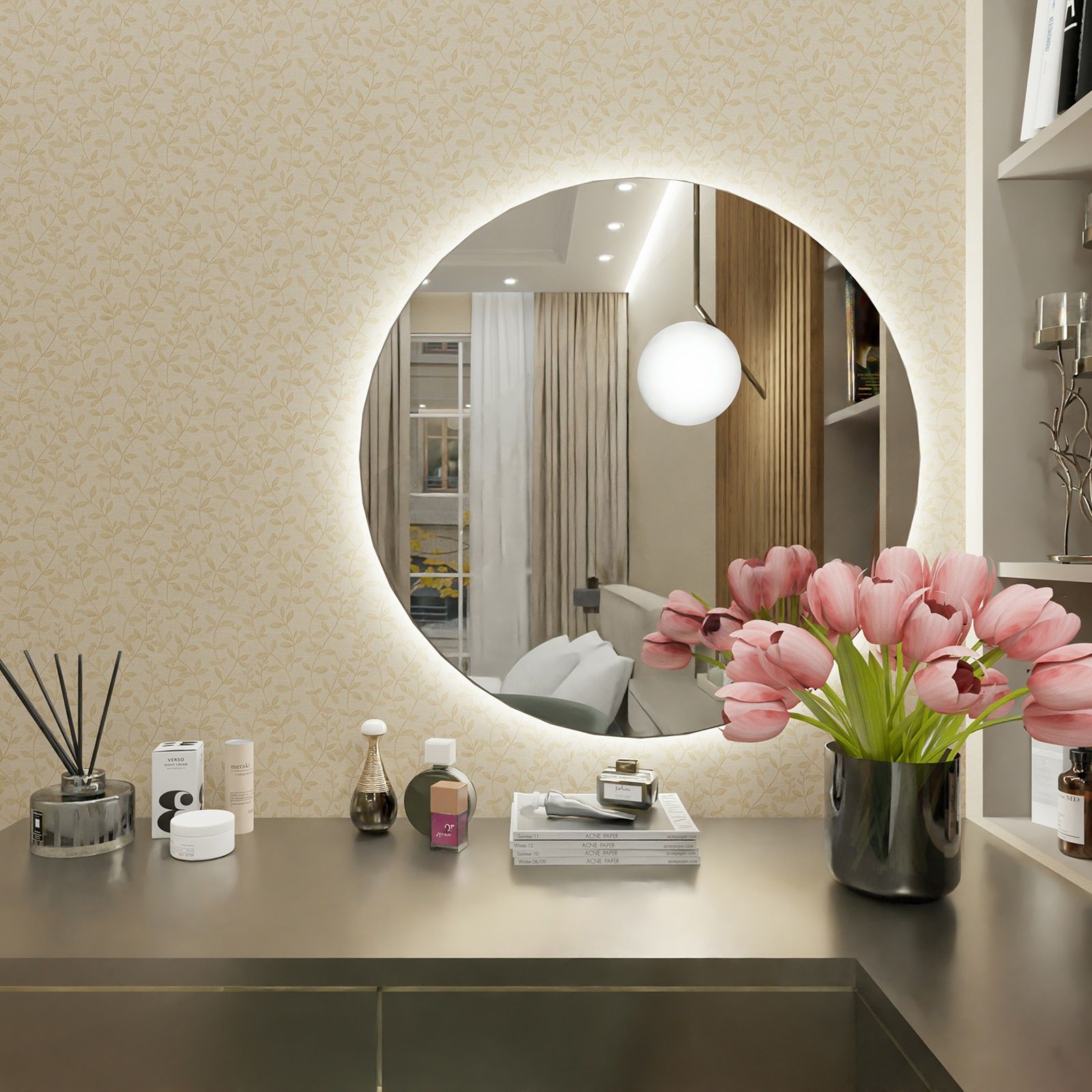 Обои 10-1027-51 БелВинил 1,06х10,05 м Рокси светло-бежевый