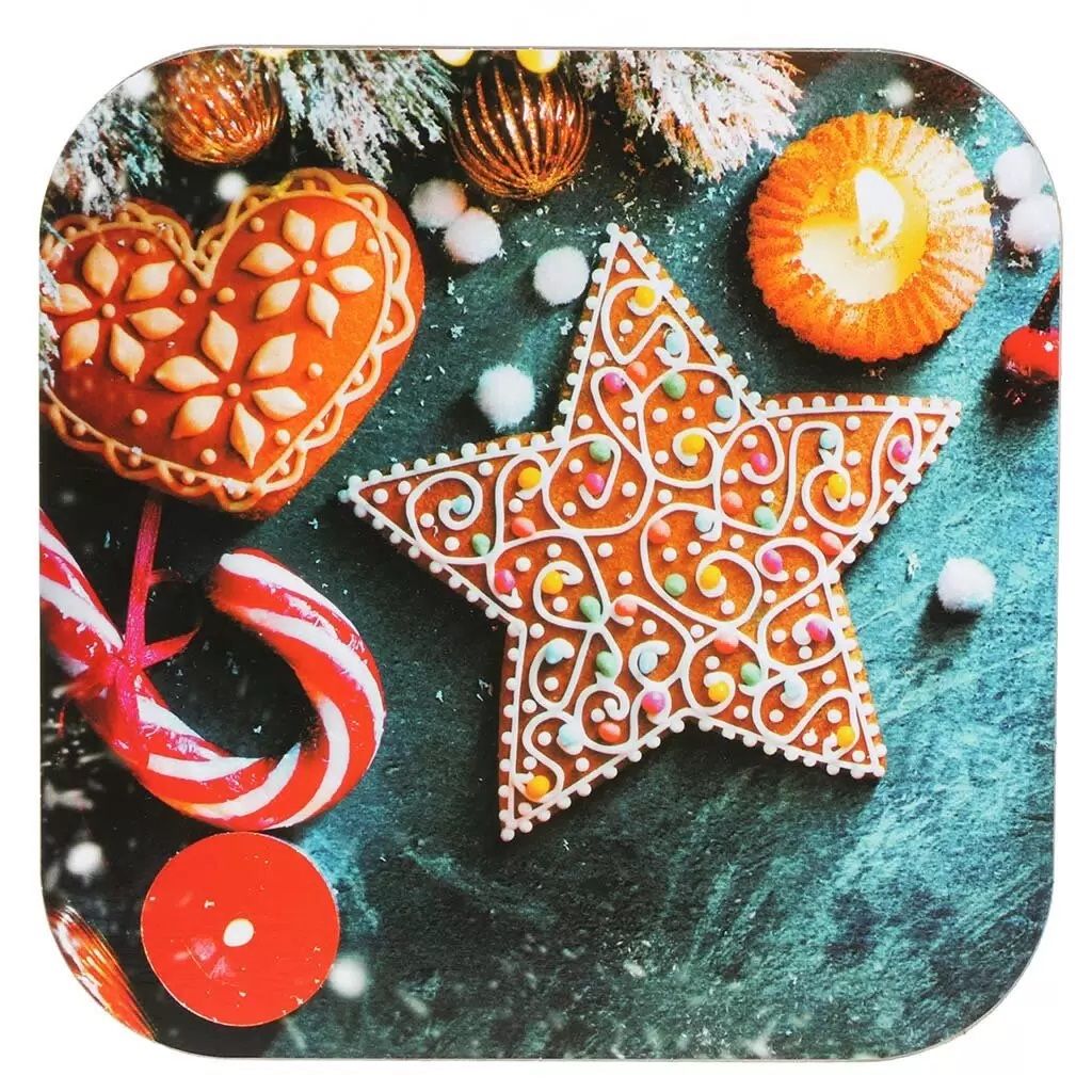 Подставка под горячее Новогодняя звезда-пряник 18х18 см