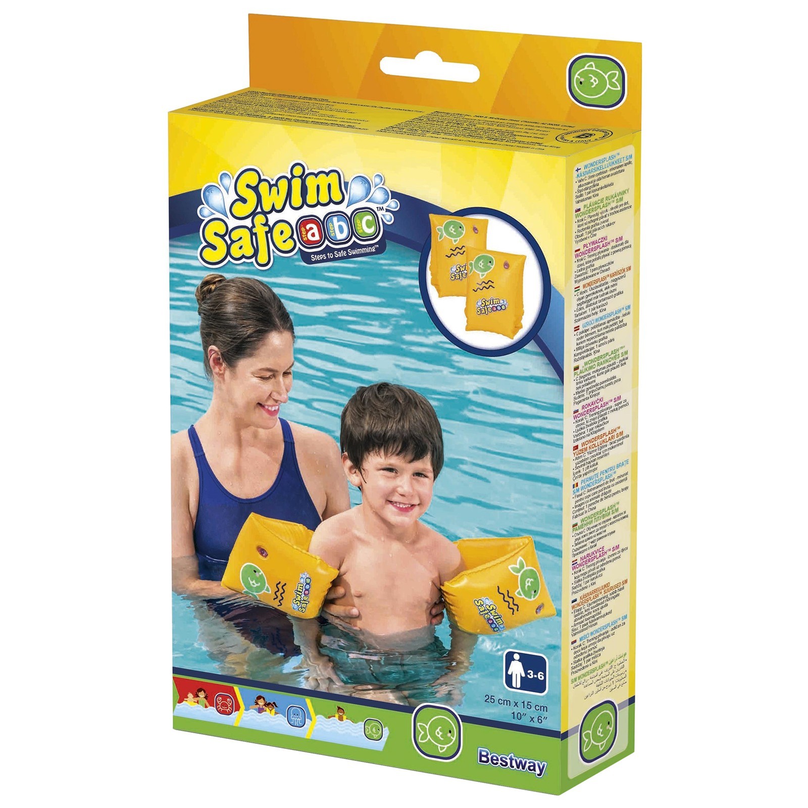 Нарукавники для плавания 25х15 см 3-6 лет ступень С Bestway Swim safe