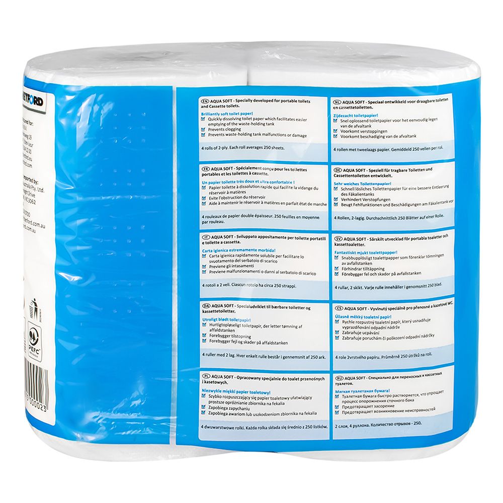 Туалетная бумага для биотуалетов Aqua Soft