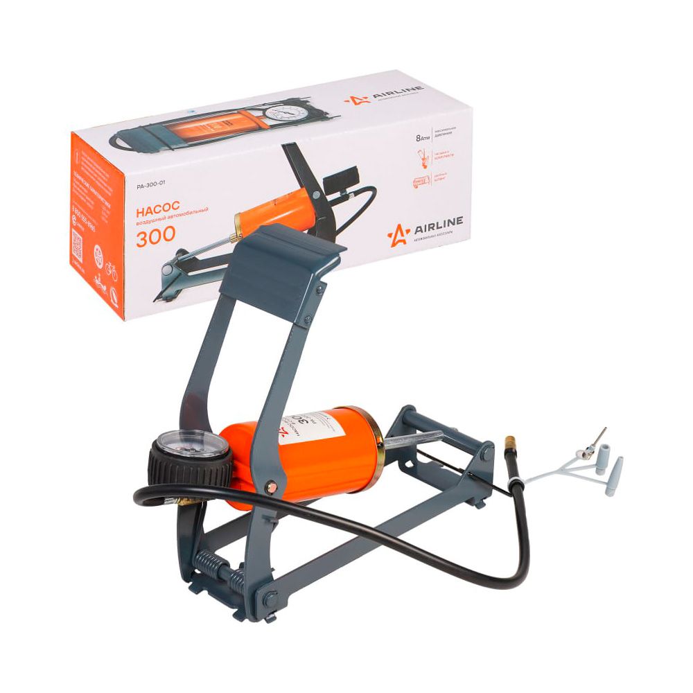 Насос воздушный 300 (ножной, механический, 320 см3) AIRLINE PA-300-01