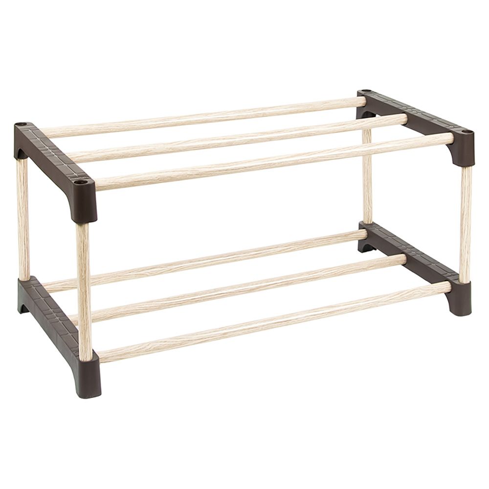 Полка для обуви Sheffilton SHT-SR3-P 595х270х305 мм пластик Коричневый/Дуб светлый