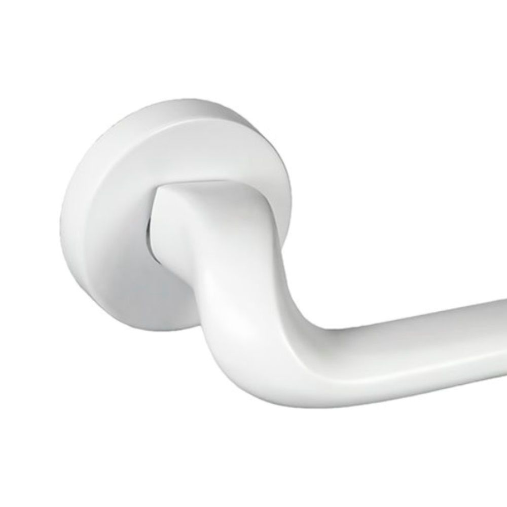 Ручка дверная FortePiano Соната белая круглая розетка