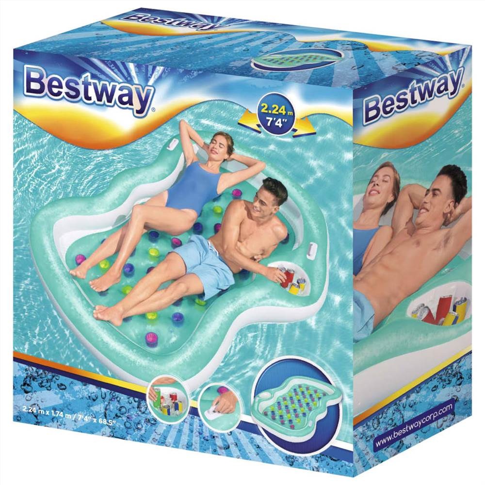 Матрас для плавания для двоих 224х174 см до 180 кг Bestway Double Designer Lounge 43045