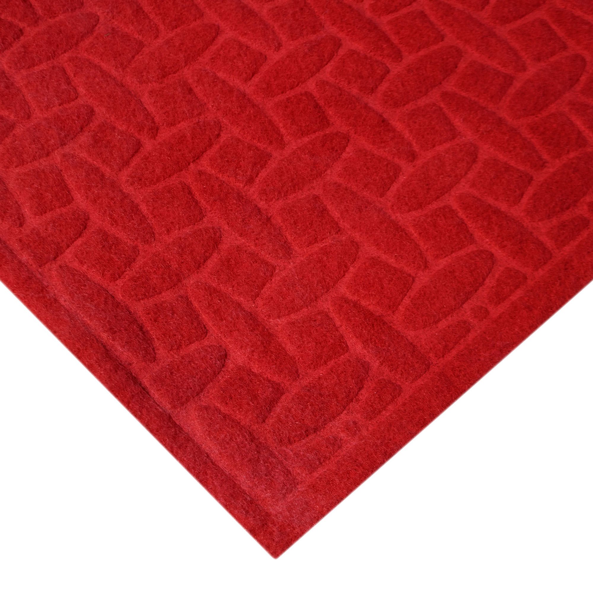 Коврик влаговпитывающий без подложки Алмаз 40х60 см красный