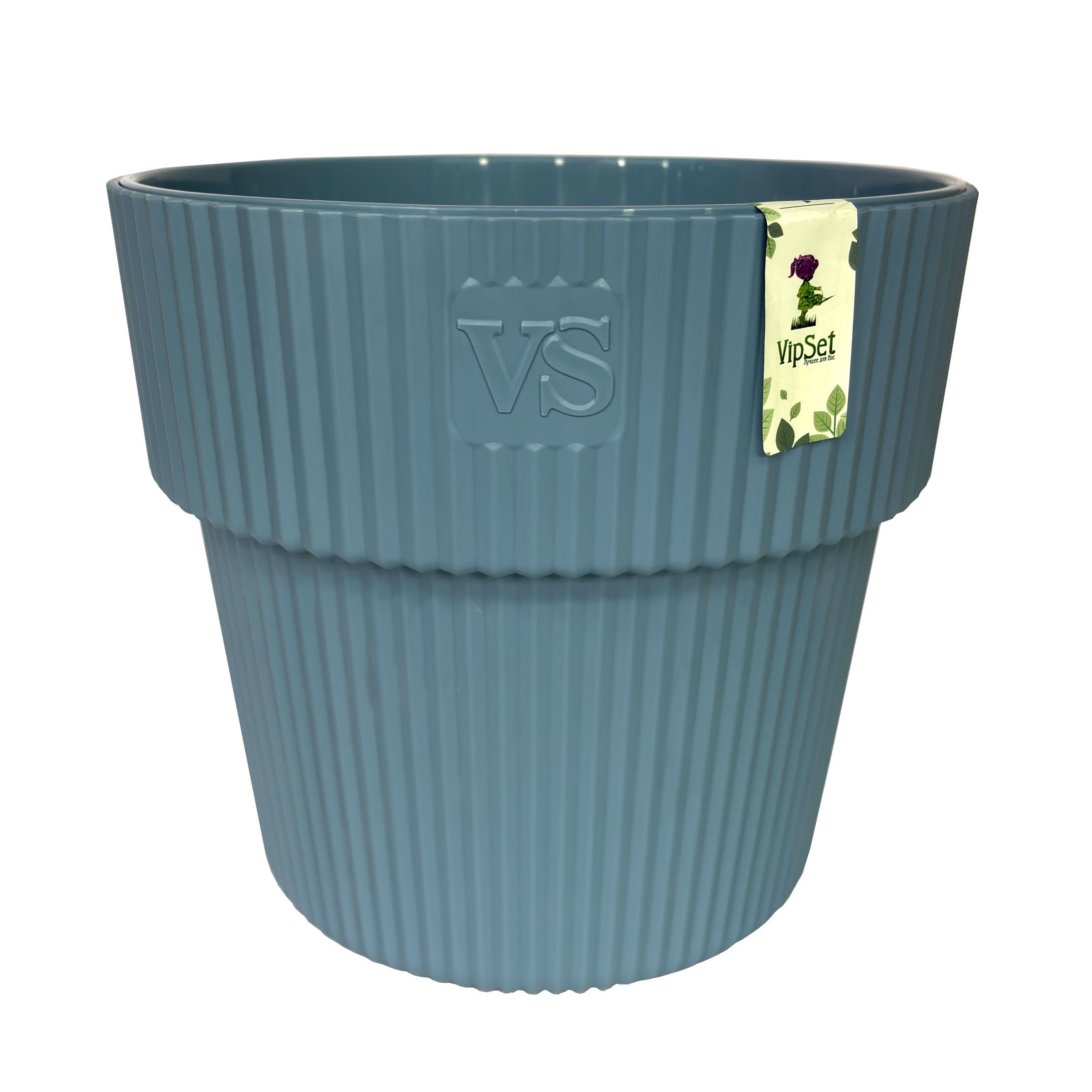 Горшок цветочный VipSet Алемар бирюза 2,4 л с дренажной системой
