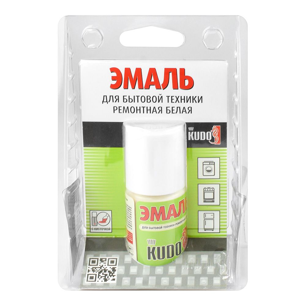 Эмаль для бытовой KU-1311К7 техники с кисточкой белая