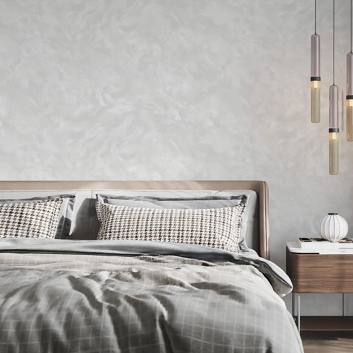 Обои AnturAGe Veresk AN9096-13 серые штукатурка 1,06х10,05 м