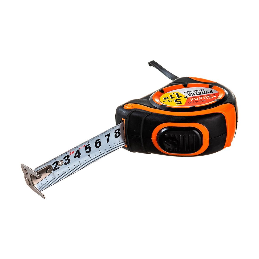 Рулетка 5 м х 25 мм 1 м бесплатно автостоп, магнит Sturm