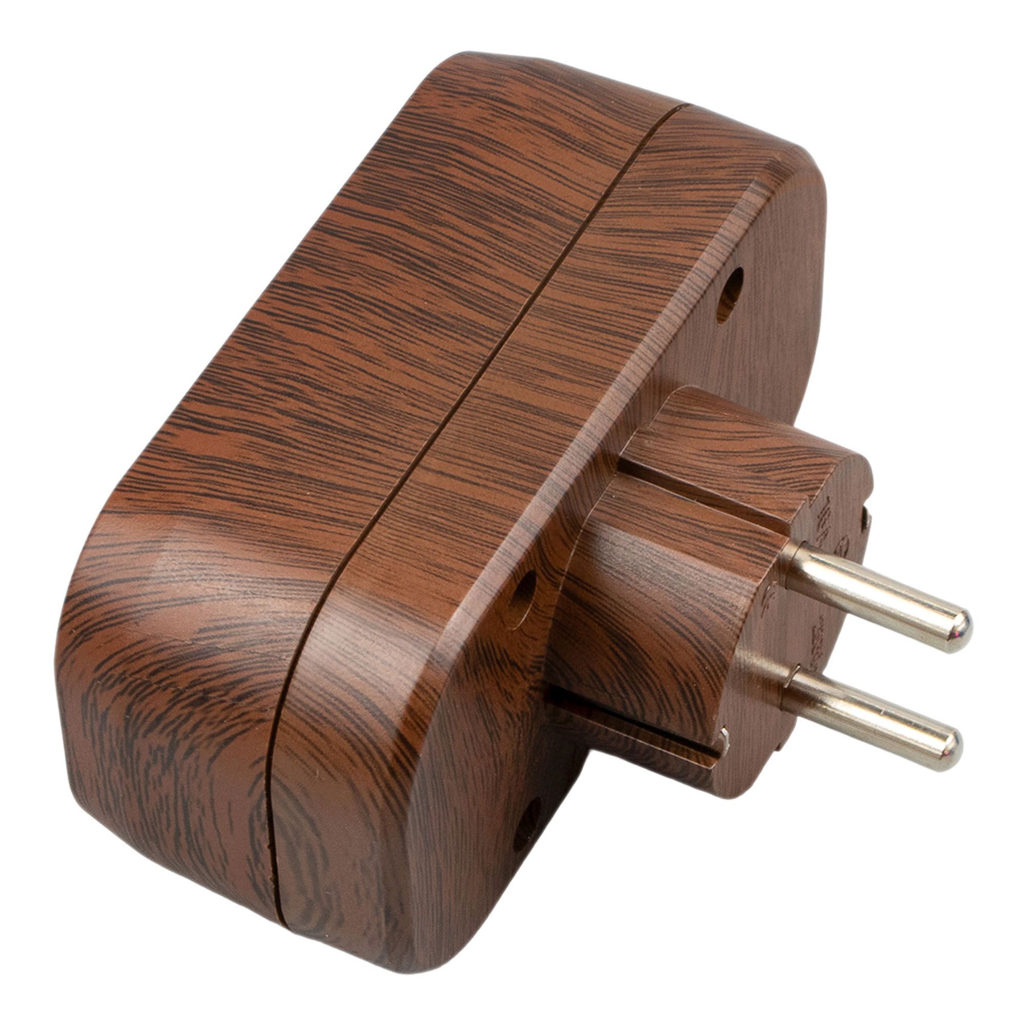 РАЗВЕТВИТЕЛЬ 2 роз. 16А Эко бук, земля (линейный) SQ1806-0079 TDM