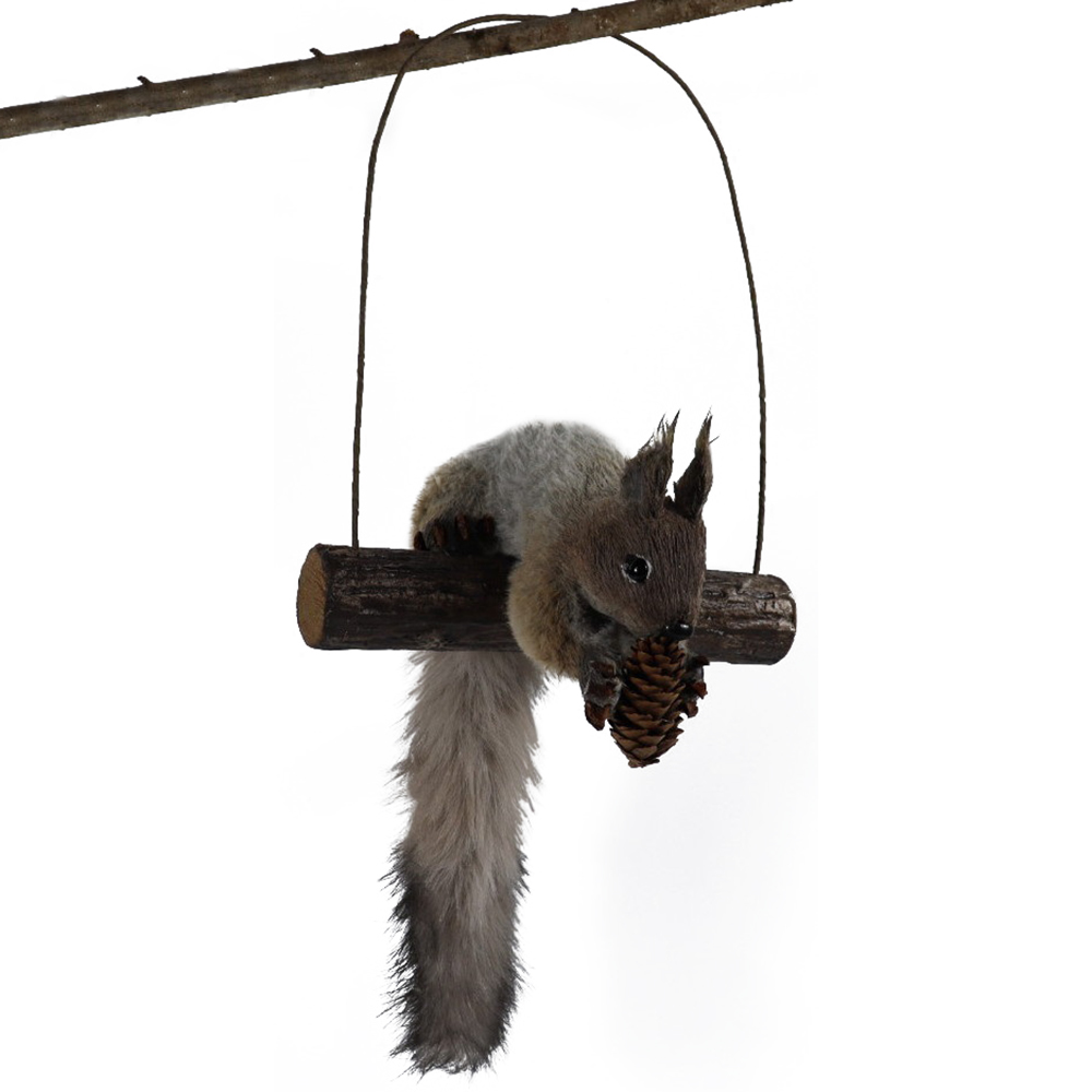 Фигура декоративная Белка 26х21х60 см коричневый