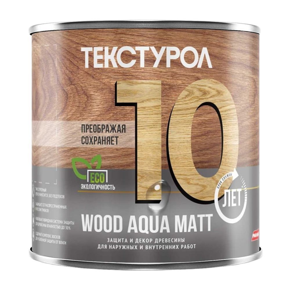 Текстурол WOOD AQUA MATT деревозащитное средство на вод. основе Белый 0,8л Л-С(6)