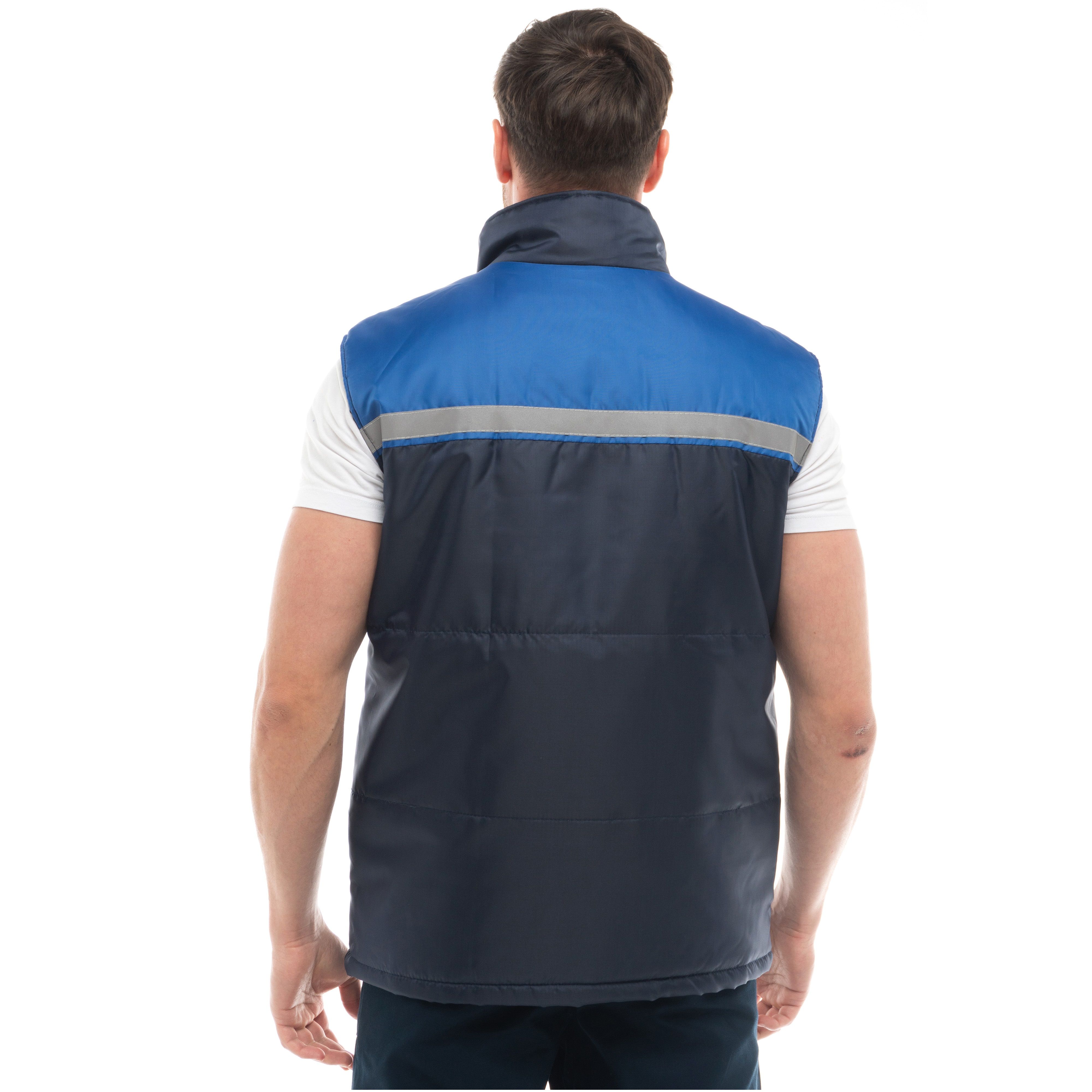 Жилет утепленный Мастер темно-синий с васильковым р.120-124/170-188