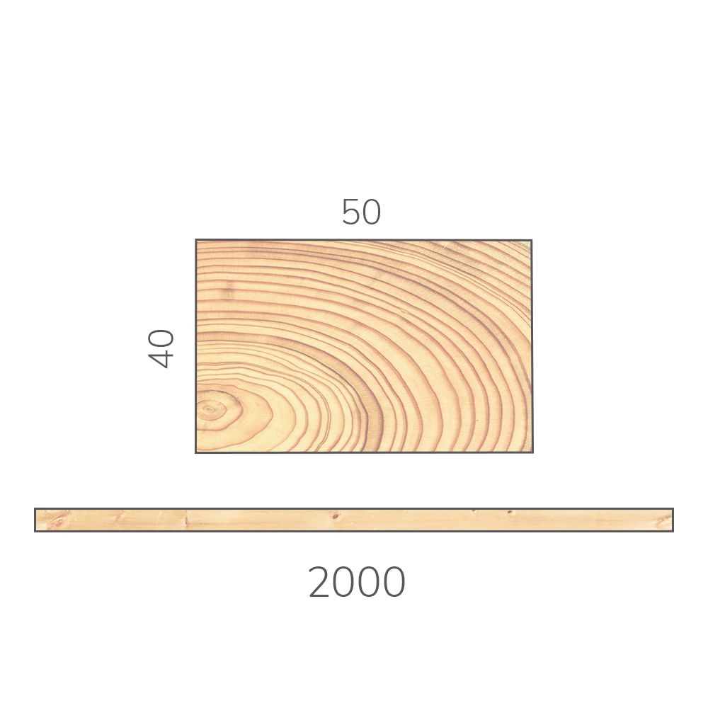 Брусок профилированный 40х50х2000 мм хвоя