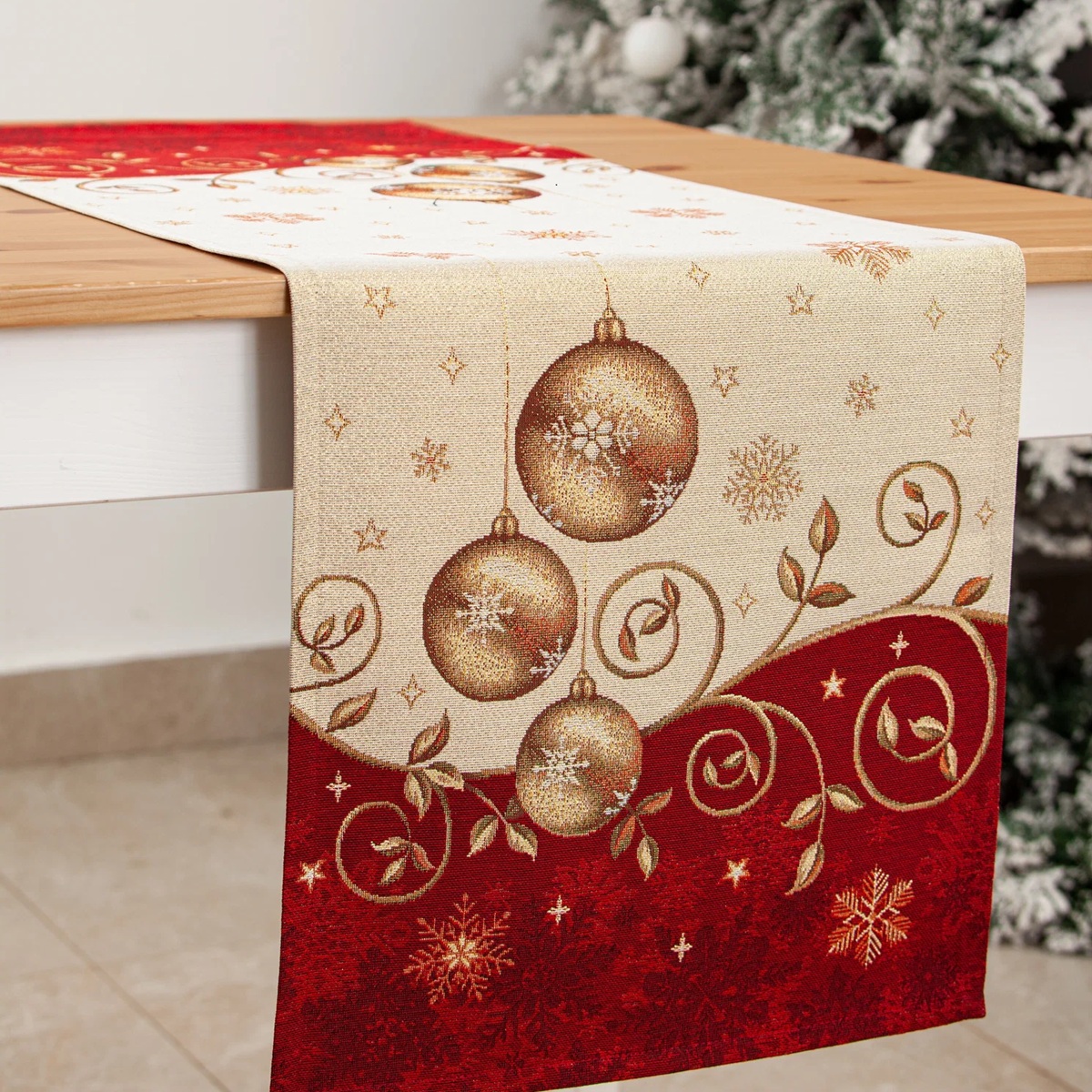 Салфетка сервировочная Золотые шары 35х100 см 2104314