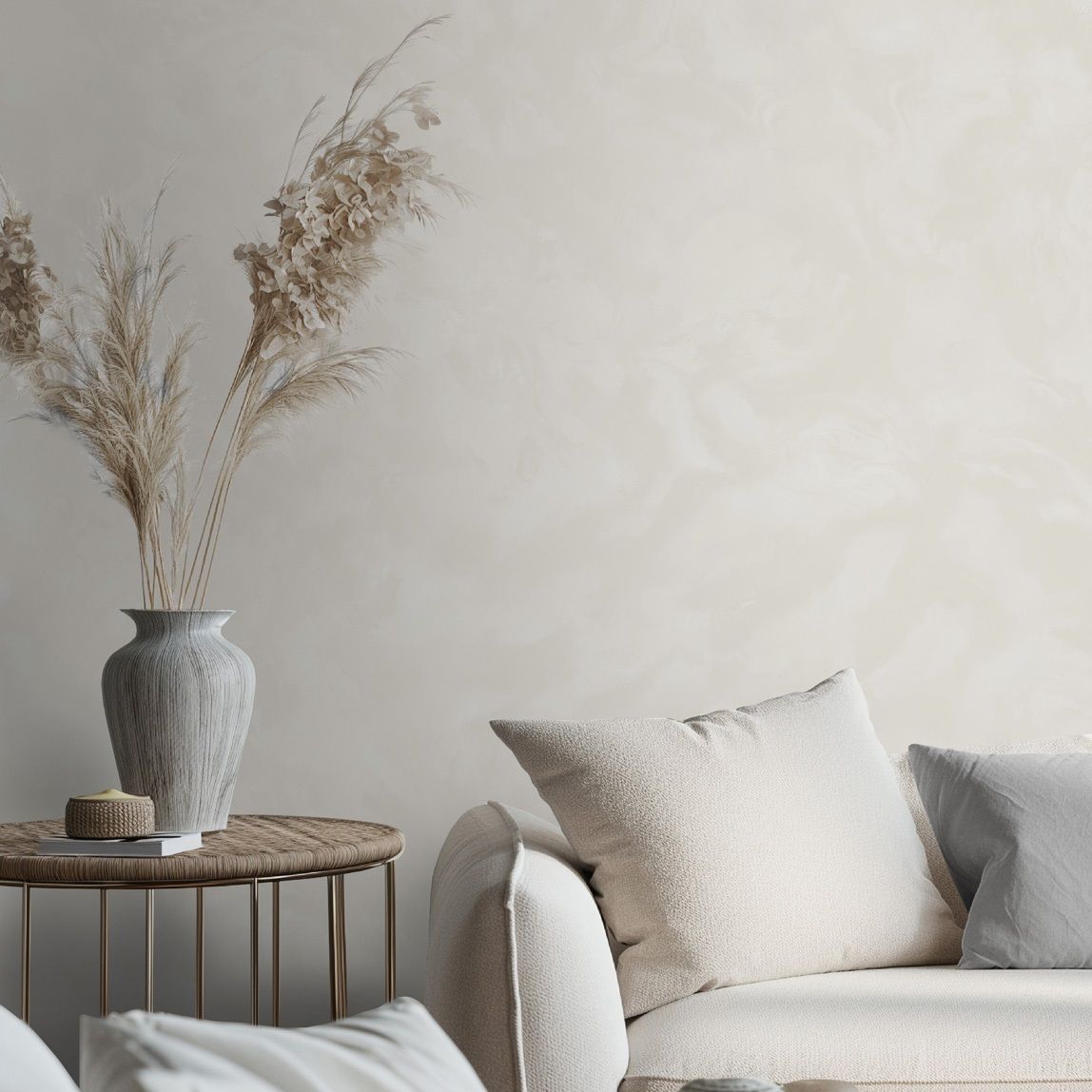 Обои AnturAGe Veresk AN9096-12 бежевые штукатурка 1,06х10,05 м