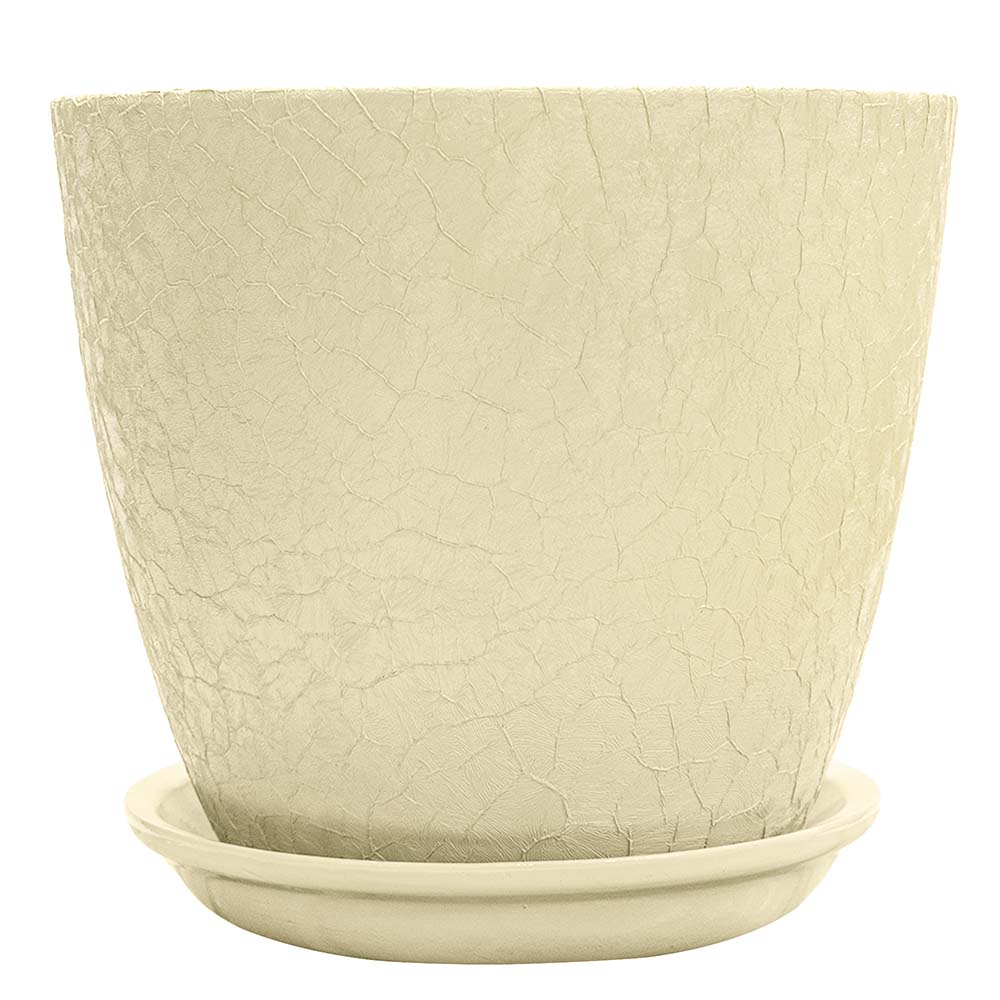 Горшок цветочный Бутон Винил бежевый 18 см 3,2 л