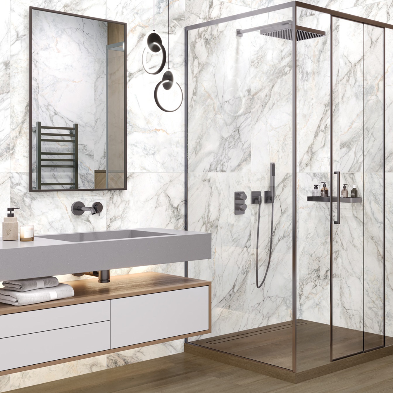 Керамогранит Delacora Bahamas Carrara D120242M 600х1200 мм 9 мм матовый 1,44 м2