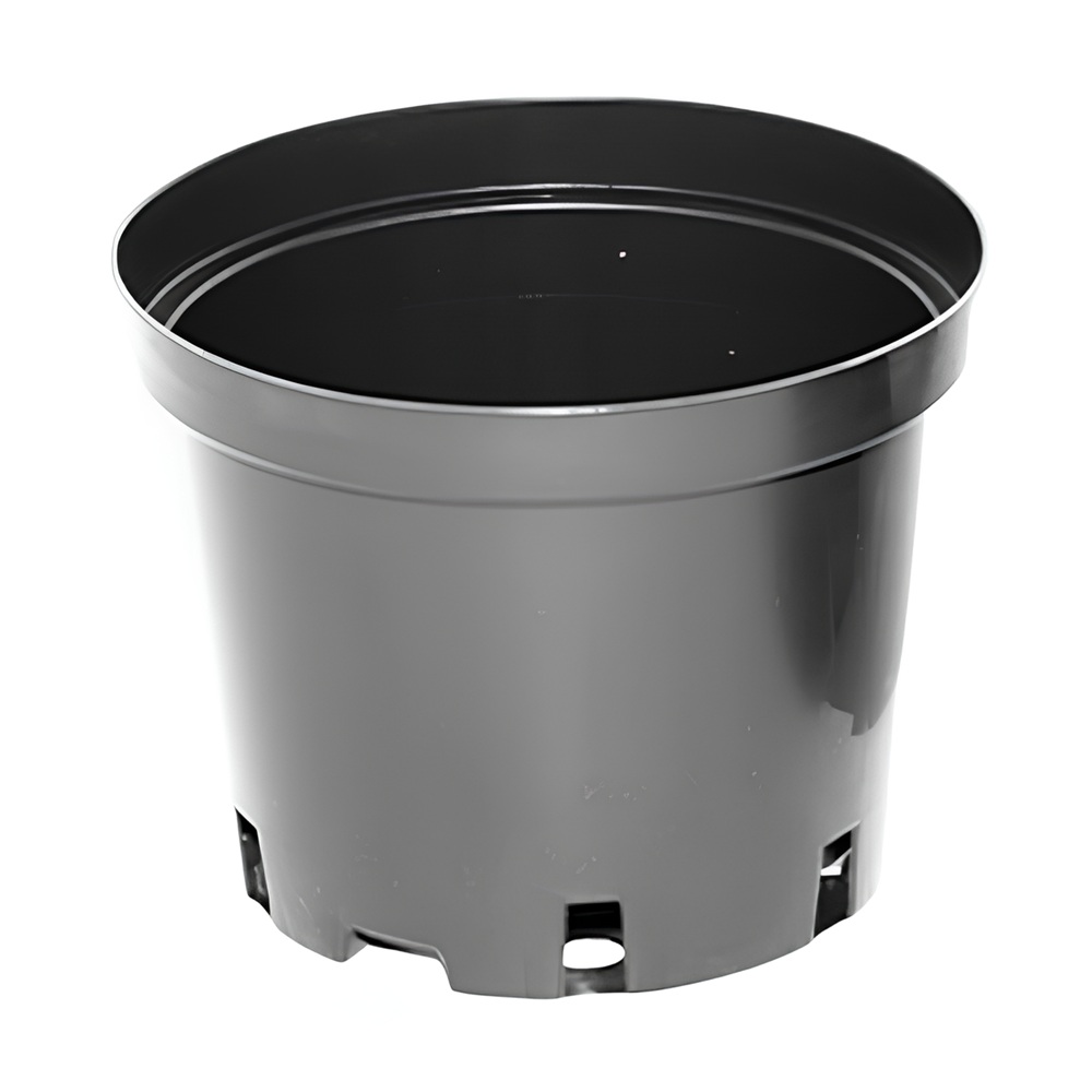 Горшок для рассады 1 л 13х11,4 см круглый черный мягкий Амина