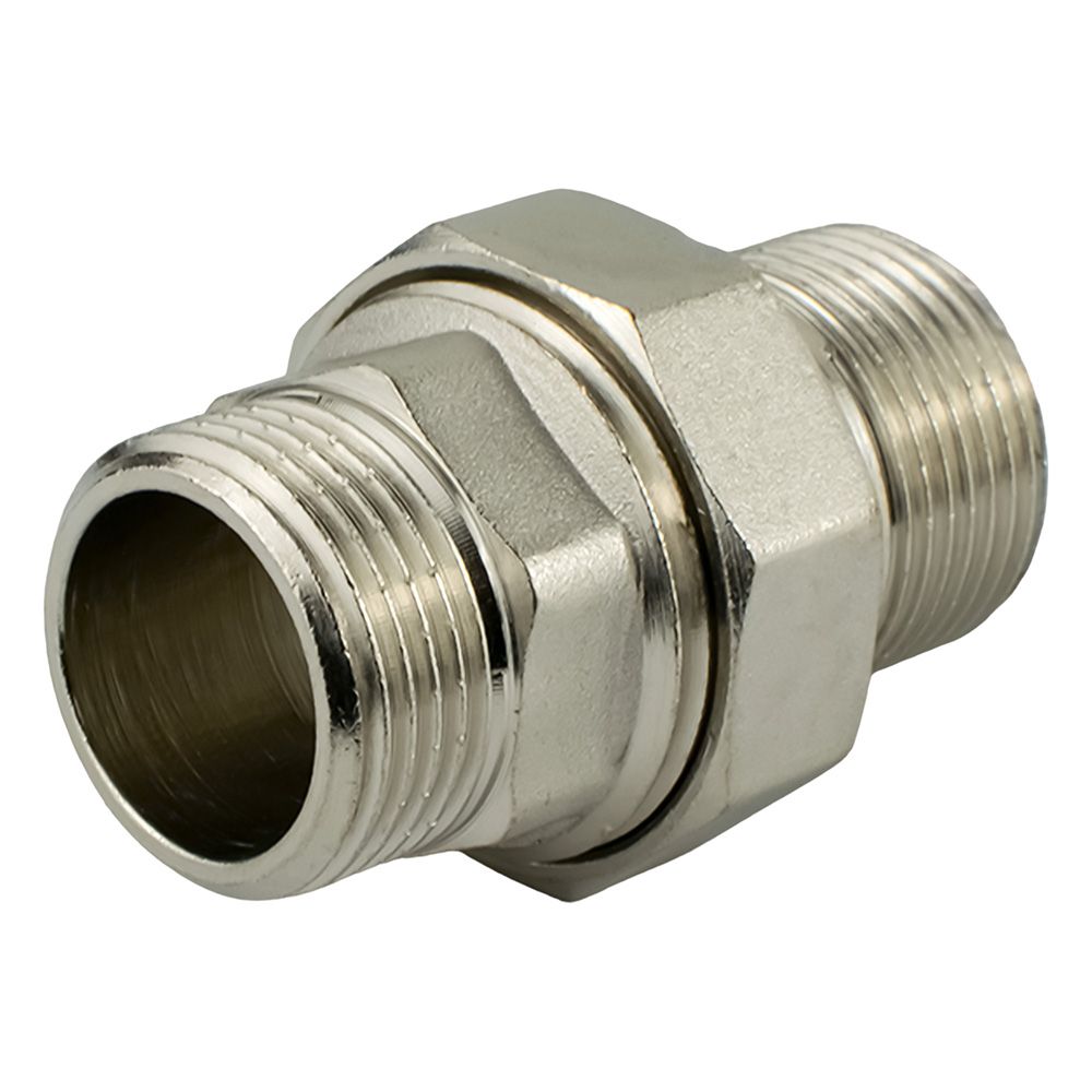 Соединитель американка латунь никель 3/4" НР/НР