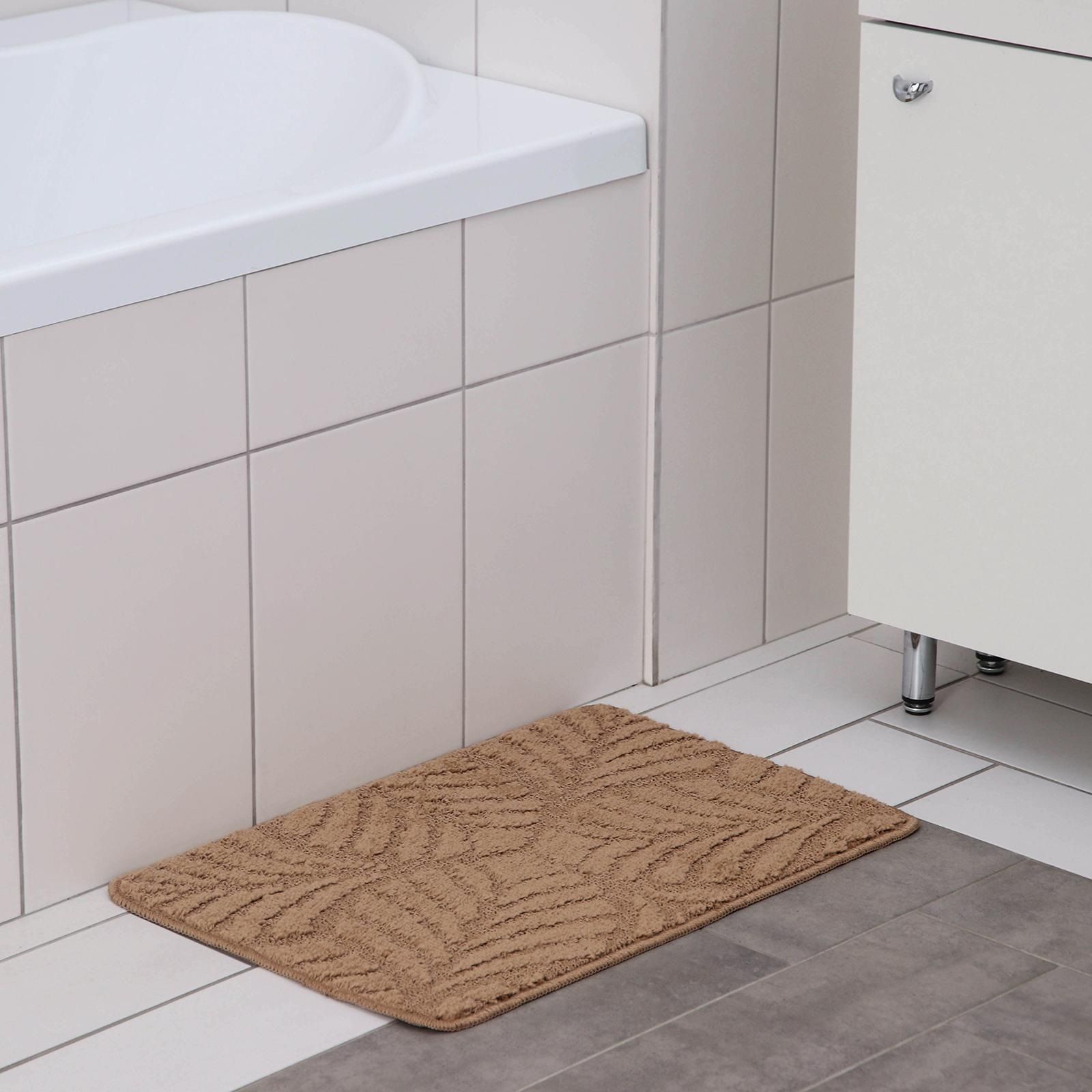 Коврик для ванной комнаты 40х60 см Актив Icarpet 001 капучино 17