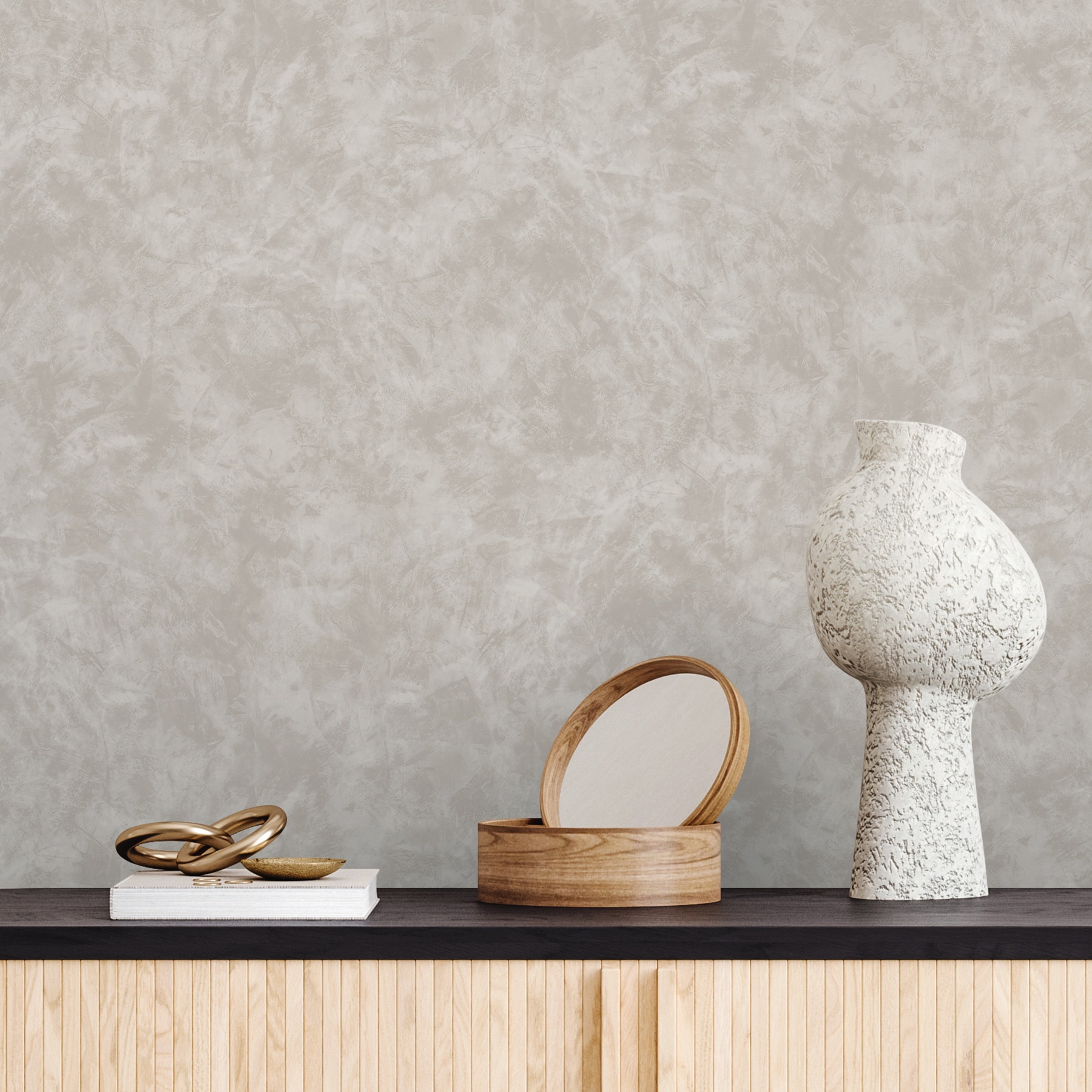 Обои Victoria Stenova Peony 585349 серые штукатурка 1,06х10 м