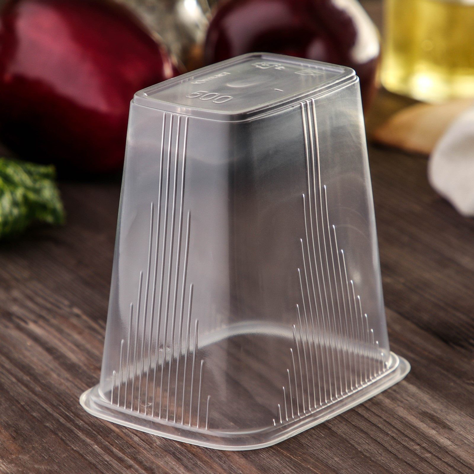 Набор контейнеров ПП 500 мл прямоугольные с крышкой 10,8х8,2х9,8 см 10 шт