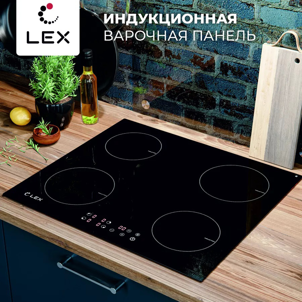 Панель электрическая индукционная LEX EVI 640-1 BL 560х490мм