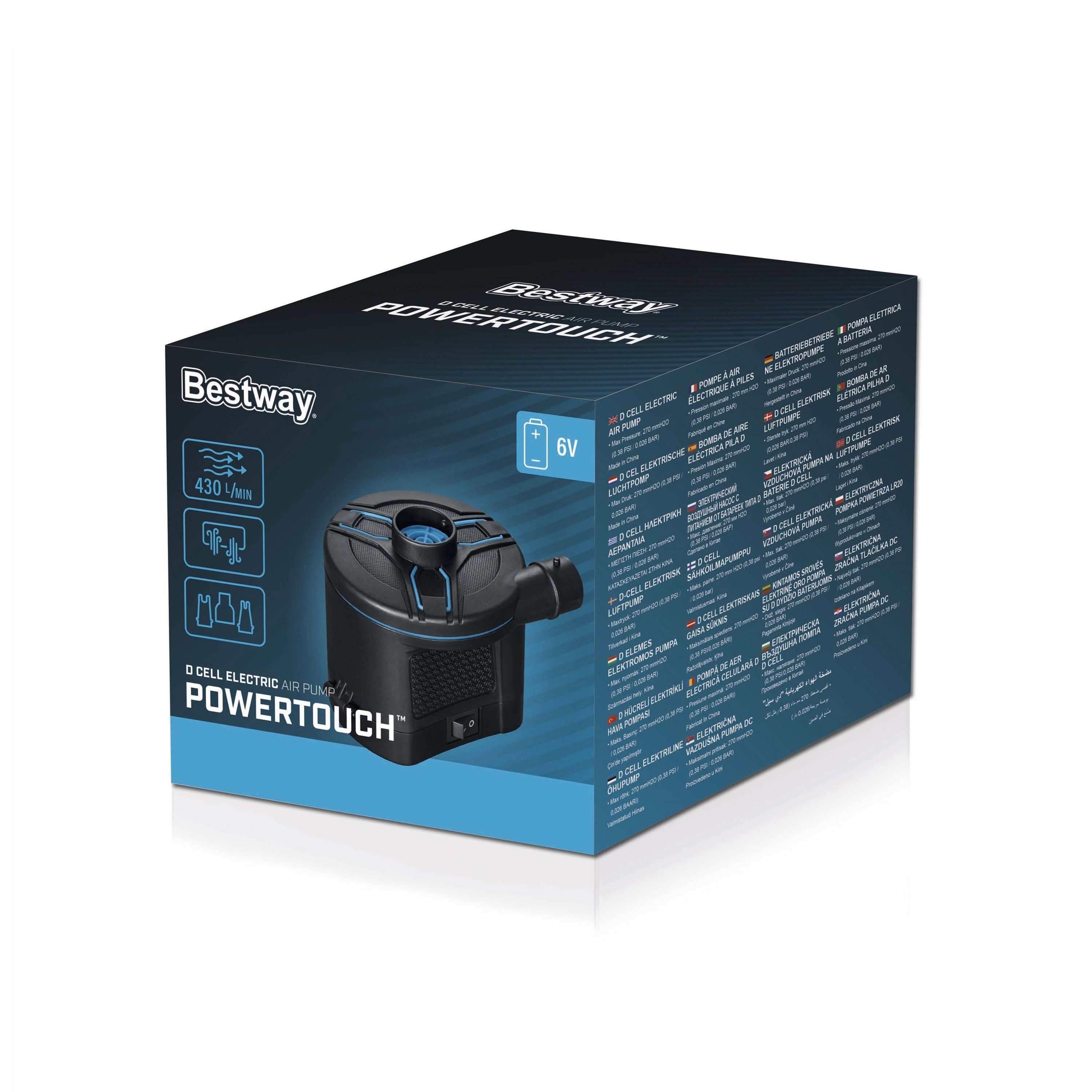 Насос электрический на батарейках 6В Bestway PowerTouch D Cell 62254