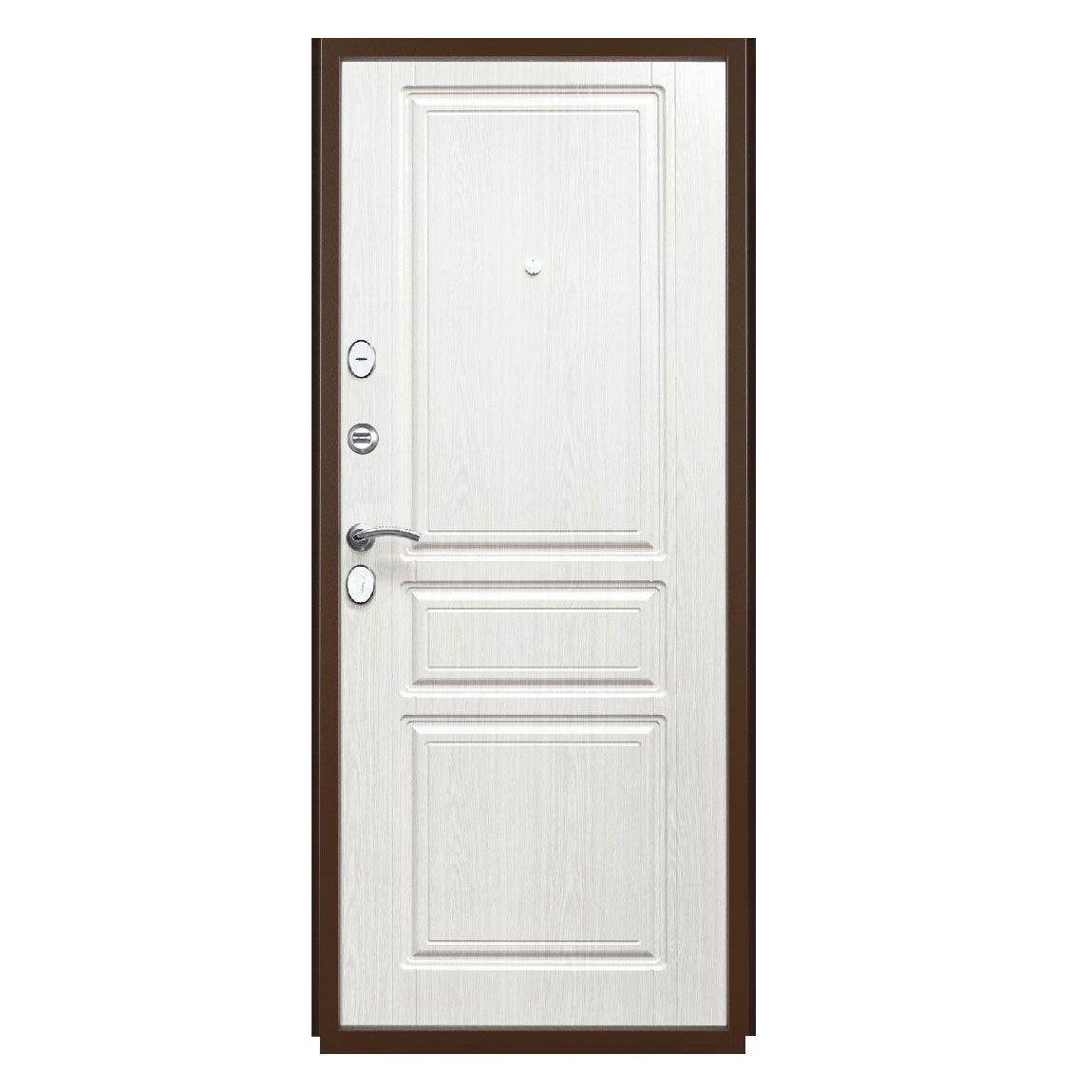 Дверь металл Титан антик медь Ясень белоснежный 960х2050 мм L