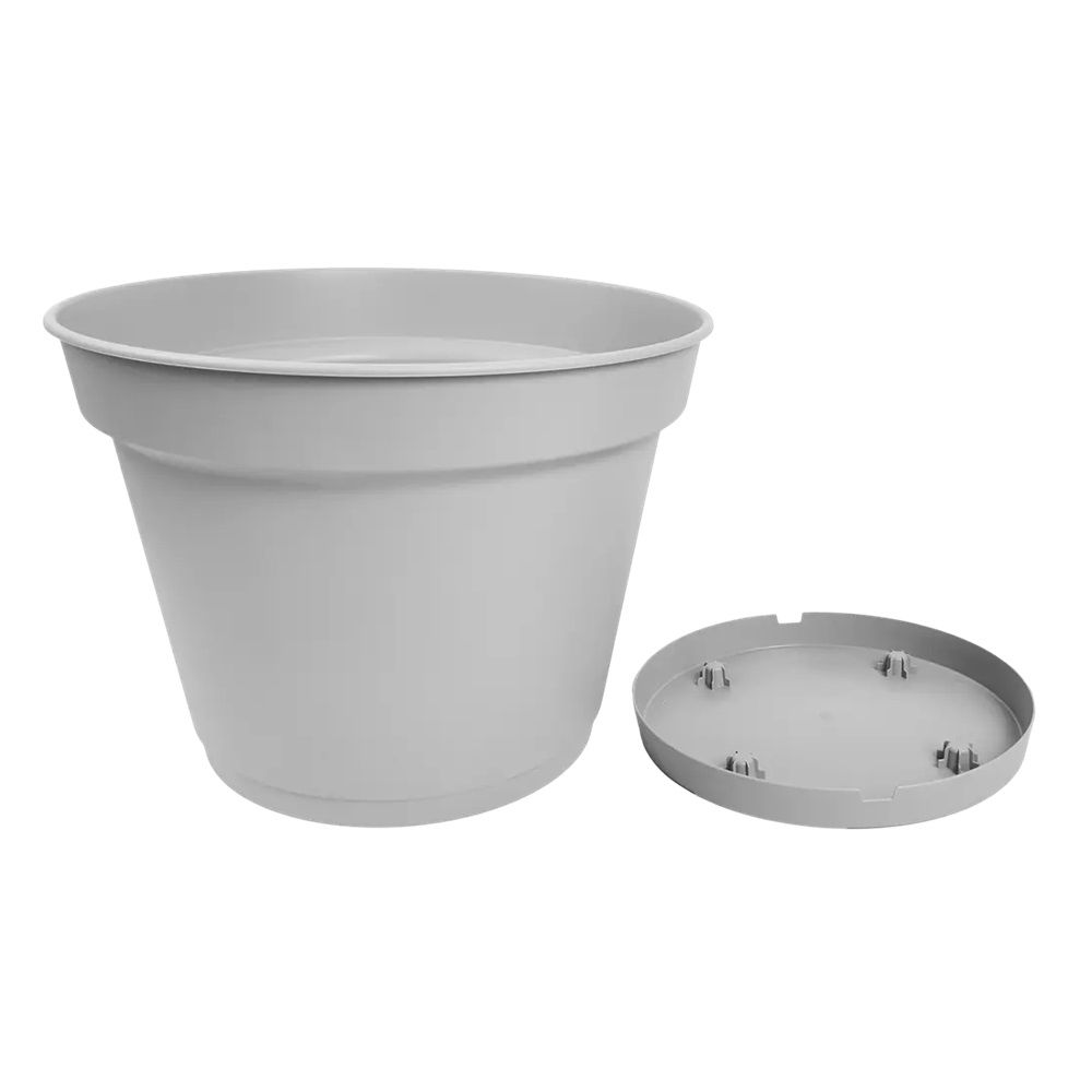 Горшок цветочный Mint серый 38 см 20 л с поддоном