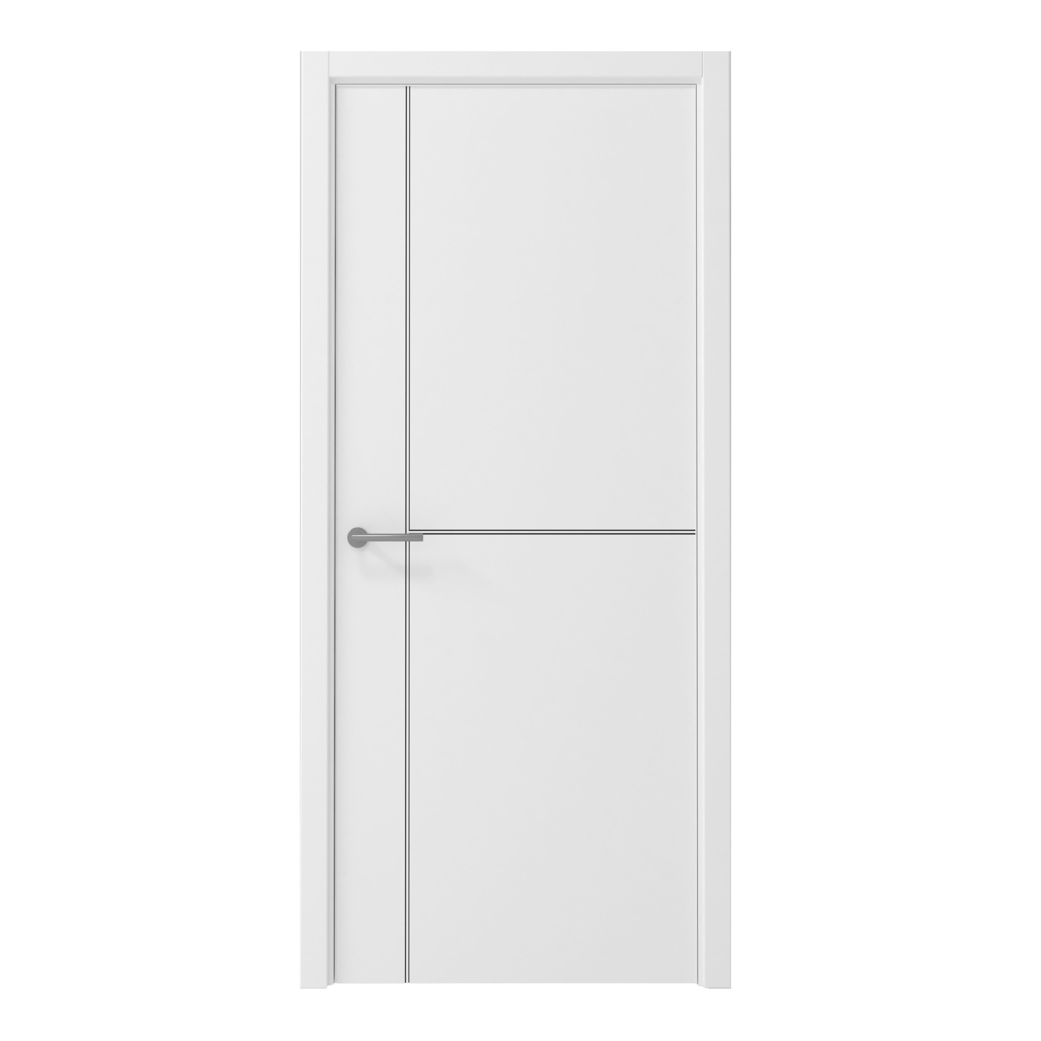 Дверь межкомнатная 600х2000 мм Графика-3 ДГ Vinyl PRO Белая кромка белая
