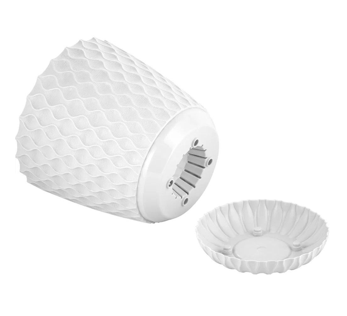 Горшок цветочный InGreen Wave Белоснежный жасмин 27 см 10 л с дренажной сеткой и съемным поддоном