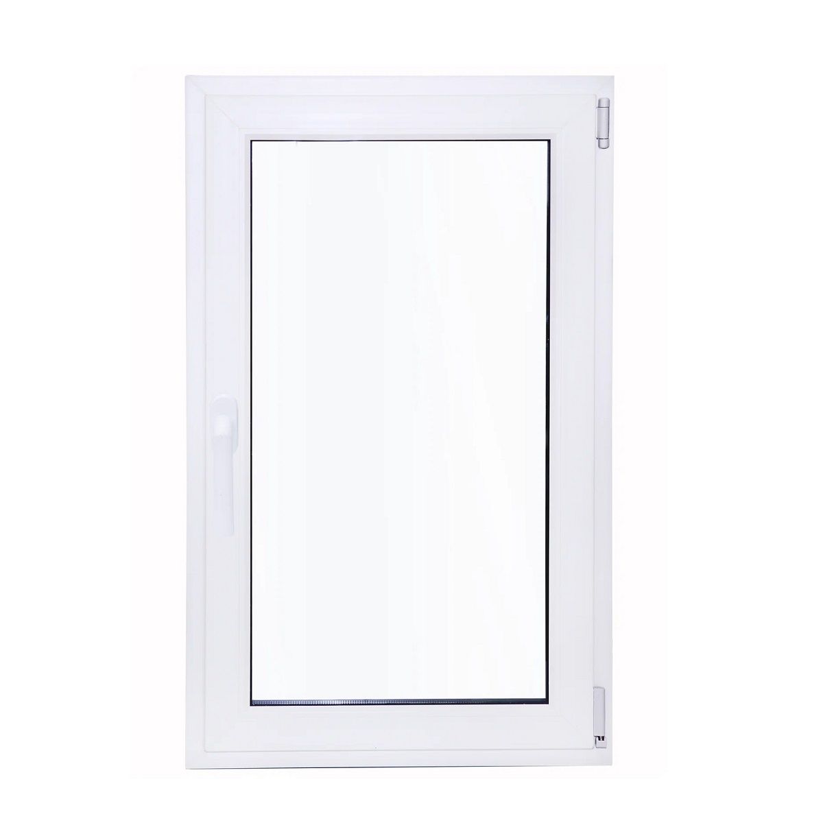 Окно ПВХ 700х1100 одностворчатое поворотно-откидное правое Ст-т 24 мм профиль Novoline 58 мм