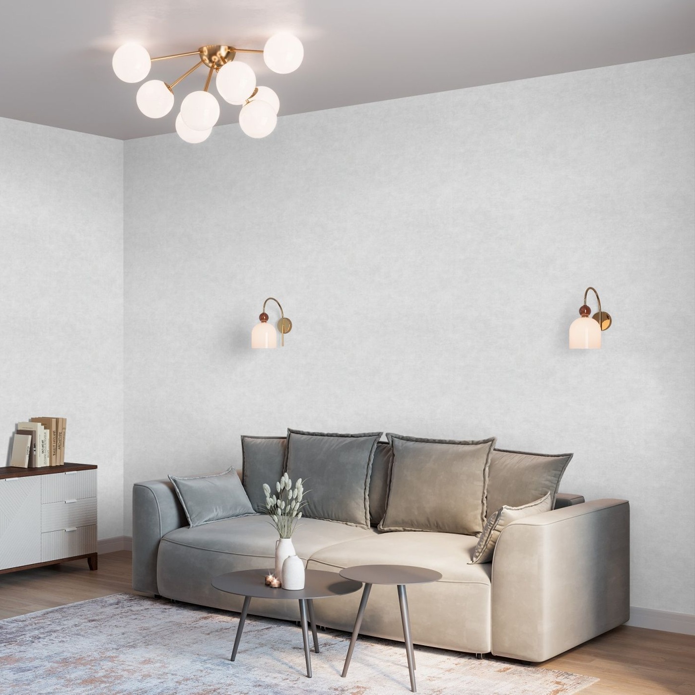 Обои Palitra Life 1001 ночь PL72859-11 светло-бежевые рогожка 1,06х10,05 м