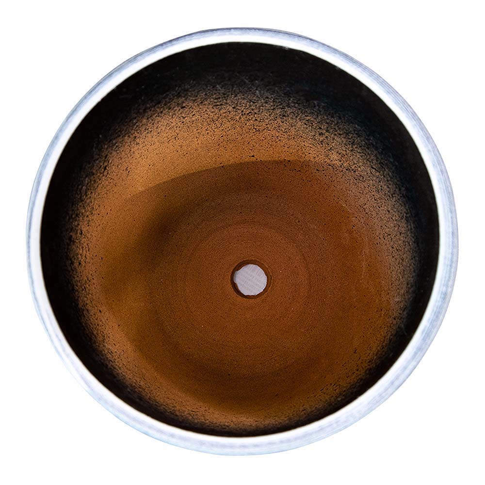 Горшок цветочный Бутон роспись лофт серый 12 см