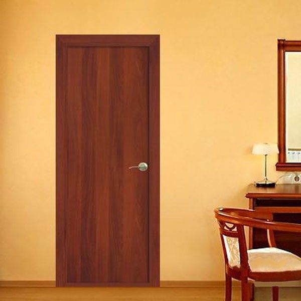 Полотно дверное гладкое ламинированное 900x2000x38мм итальянский орех глухое