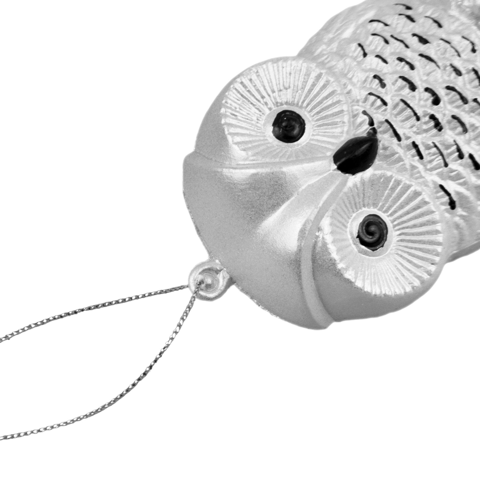 Украшение новогоднее Сова 7,5х5,4х5 см белый 10123-1124