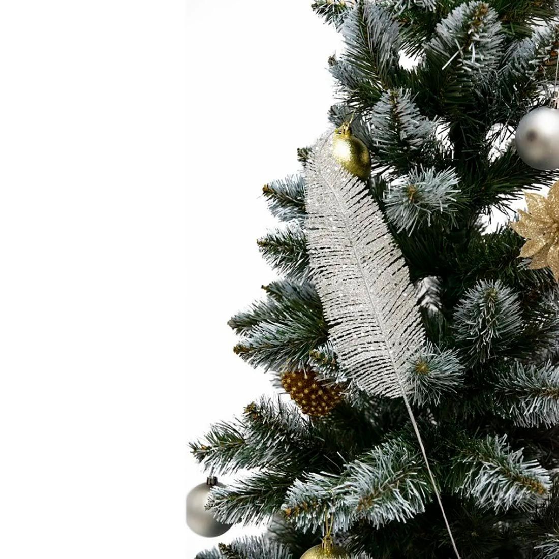 Украшение интерьерное Ветка Серебристая 42x9x0,4 см