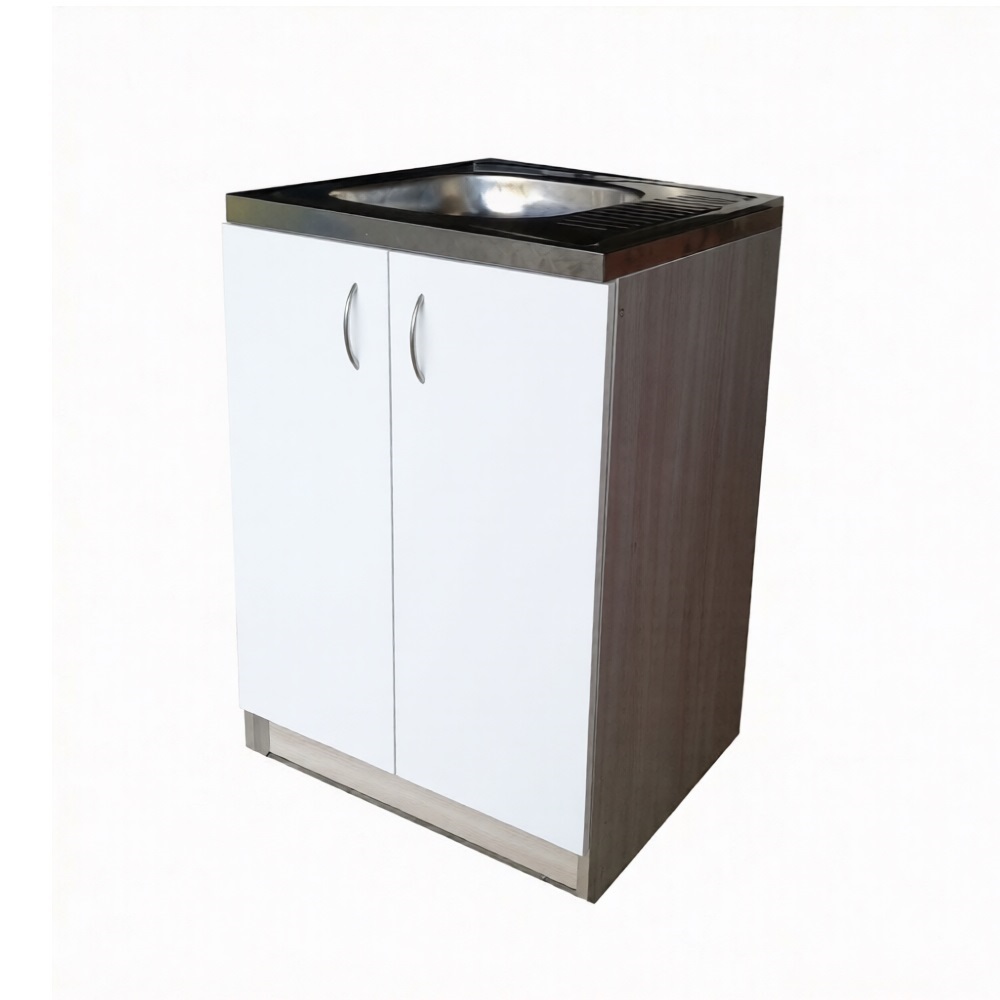 Стол под мойку 800х820х472 мм Белый матовый, каркас Ясень шимо светлый, МДФ